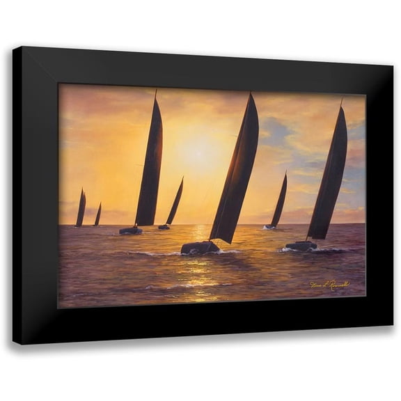 Romanello, Diane 14x11 Black Modern Framed Museum Art Print Titled - Into the Sunset
