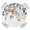 Blue White, variant on Orange Blue Botanical Round Tablecloth for 36-44 Inch Tables,Fitted Table Cover with Elastic Edge,Weeping Fall Eucalyptus Leaves Waterproof Outdoor Table Cloth Protector for Patio Garden Dinner
