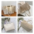 thumbnail image 3 of Nvzi Bolso de hombro tejido, bolso de mano tejido y bolso de cosméticos, bolsos de mano tejidos elegantes para playa de verano 15,94 x 5,11 x 10,03 pulgadas - Caqui C, 3 of 5