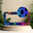 thumbnail image 2 of 1 Pcs Colorful Spots License Plate Frame, License Plate Cover for Car Decorative Parts, Aluminum License Plate Bracket Holder Rust-Proof Weather-Proof for US Standard Car, 2 of 9