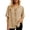 Khaki, variant on Womens Tops Lightweight Half Sleeve Trendy Tee V Neck Ruffle T-Shirts Thin Loose Fit Summer Clothes for Beach Travel
