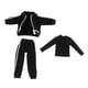 thumbnail image 1 of Ropa para figuras de acción masculinas a escala 1/12, conjuntos de ropa para muñecos de 6 pulgadas, manga larga, estilo casual. Negro, 1 of 9