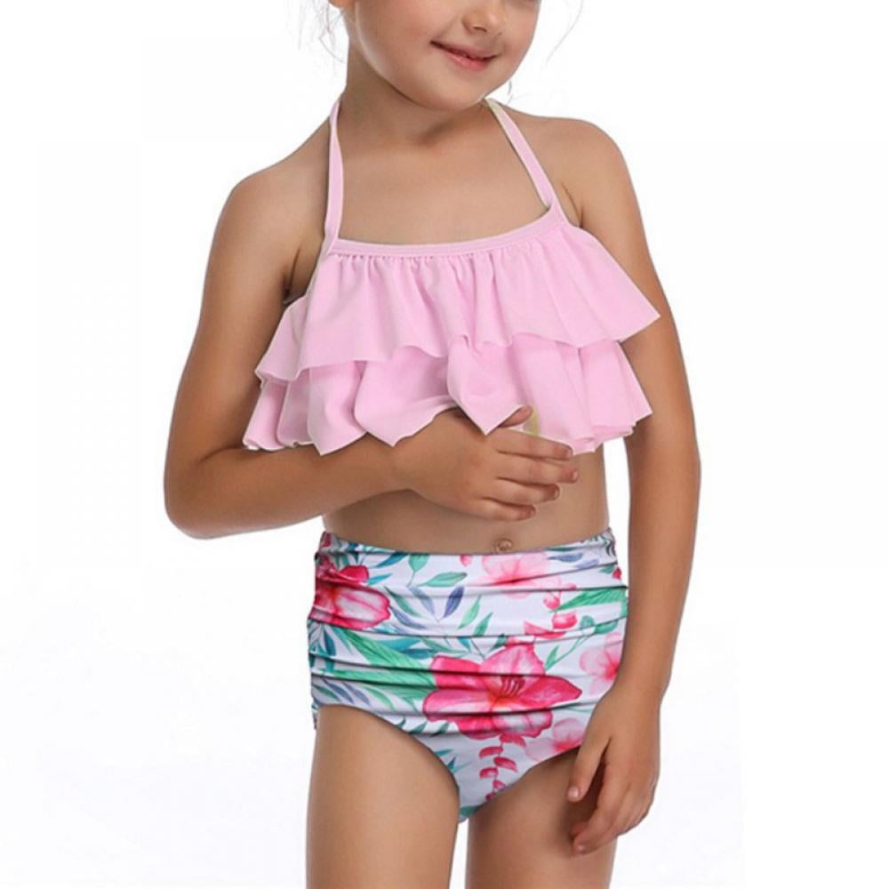 ruffle top two piece swimsuit