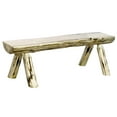 thumbnail image 3 of Montana Collection Half Log Bench, Clear Lacquer Finish, 4 Foot, 3 of 4