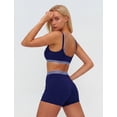 thumbnail image 7 of IBTOM CASTLE Layered Workout Sets for Women 2 Piece Polka Dot Sports Bra High Waist Shorts Gym Active Yoga Pilates Outfits Blue, 7 of 7