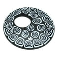 thumbnail image 2 of GlassOfVenice Murano Glass Millefiori Medium Round Pendant - Black and White, 2 of 4