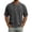 Dark Gray, variant on Men's Casual Round Neck Short Sleeve Button Up Shirt, Soft Cotton Top for Everyday Wear