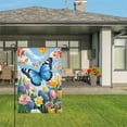 thumbnail image 3 of AMHNF Butterfly and Flower Garden Flag 12x18 inch for Spring Summer Home Outdoor Garden Decoration Linen Garden Flag 12x18 inch for Spring Summer Home Outdoor Garden Decoration, 3 of 5