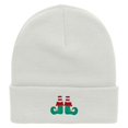 thumbnail image 5 of Elf Shoes Embroidered 12 Inch Long Knitted Beanie - White OSFM, 5 of 5