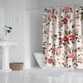 thumbnail image 3 of Colorful Wildflower and Nature-Inspired Shower Curtain, 72x84 Polyester with Plastic Rings, Artistic Bloom Style, 3 of 5