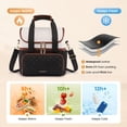 thumbnail image 3 of LOVEVOOK Insulated Lunch Bag For Women,Large Double Deck Adult Lunch Box,Teacher Lunch Tote Bag With Cup Holder,Leakproof Cooler Bag With Adjustable Shoulder Strap For Work Picnic Beach,Larger 15L, 3 of 8