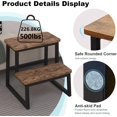 thumbnail image 3 of Step Stool for Adults,Holds up to 500Lb,Heavy Duty Sturdy Two Step Stool for Kichen/Bathroom/High beds, Wooden&Metal Frame, Non-Slip Pads, 3 of 16