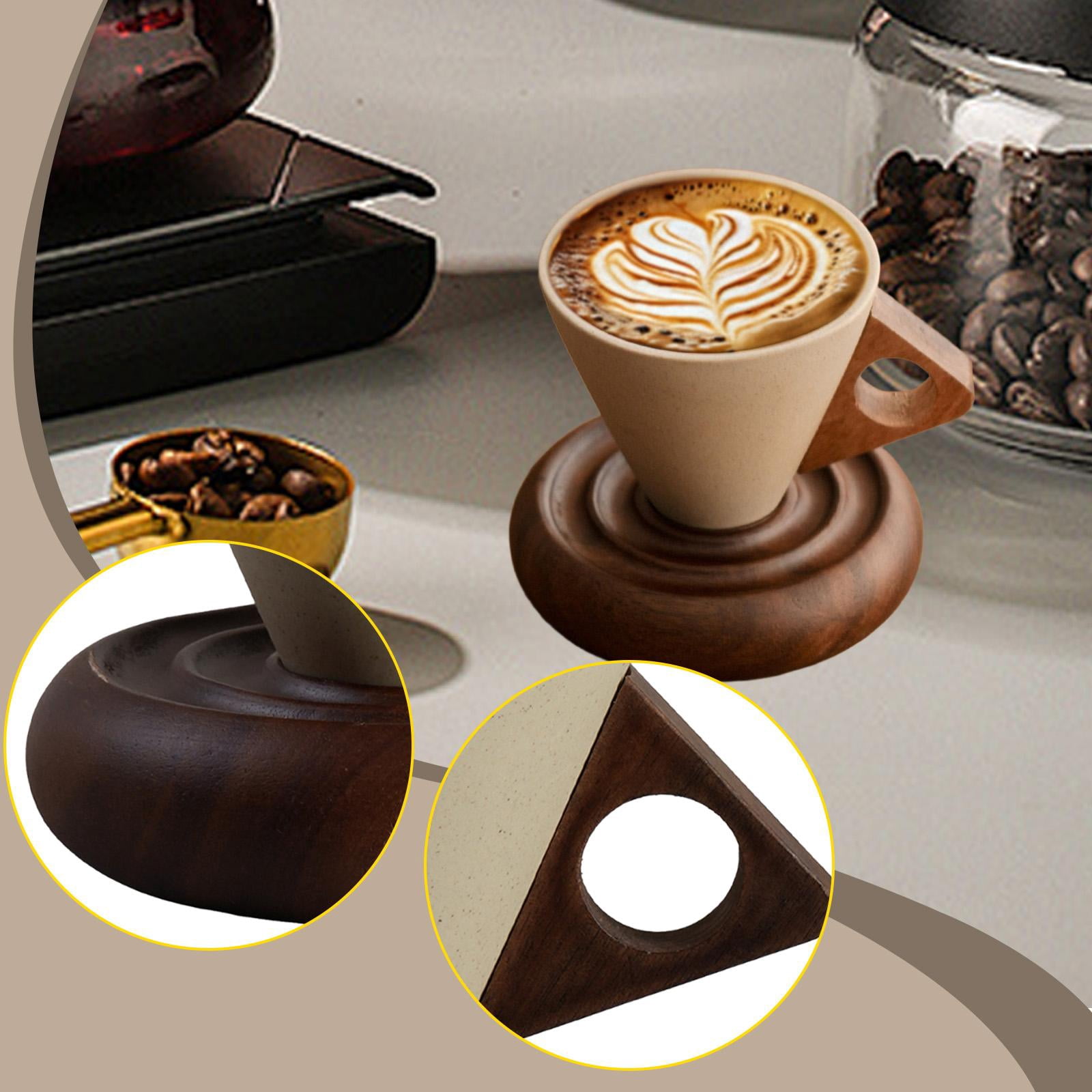 Coffee Mug Cappuccino Cup Espresso Cup Durable Ceramic with Handle for Afternoon Tea Office and Home Use
