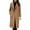 Khaki, variant on Women's Single Button Wool Blend Overcoat, Classic Knee Length Trench Coat, One Button Winter Coat, Warm Windproof Overcoat, Casual Formal Coat, Elegant Outerwear Jacket Beige