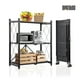 thumbnail image 2 of Estante Metalico Plegable Anaquel de 3 Niveles 87x71.5x36.5cm Marthing Rack Organizador Plegable Estante de Metal Practico Facil de Almacenaje, Uso Rudo Resistente Ruedas de Movilidad con Seguro, 2 of 10