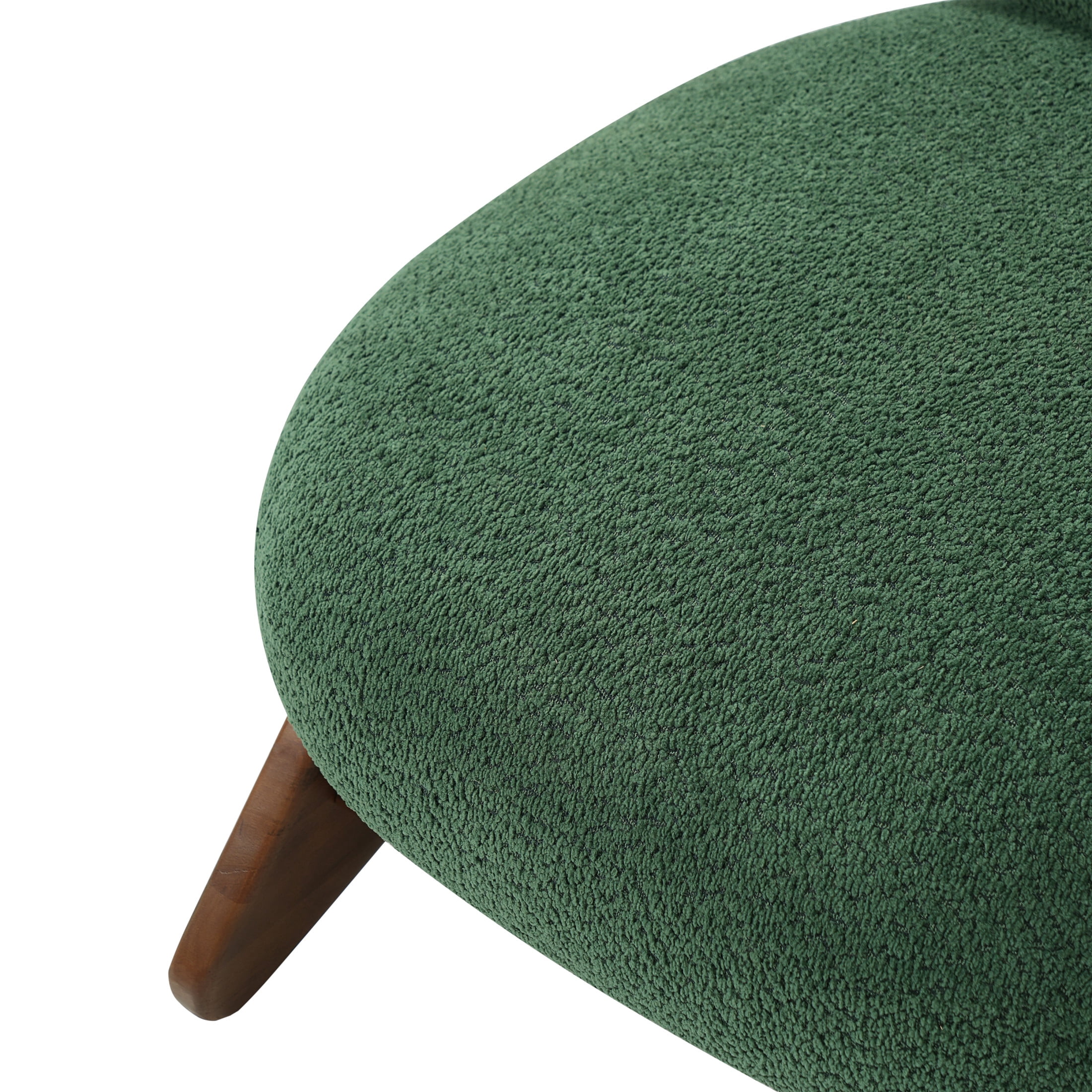 Christopher Knight Home Modern Boucle Upholstered Accent Side Chair with Solid Wood Frame, Olive Green