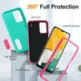 thumbnail image 2 of TECH CIRCLE for Samsung Galaxy A13 5G Case, Anti-Drop Hybrid Heavy Duty Protective Phone Cover Shockproof Rugged Military Bumper Tough Kickstand Cover for Samsung Galaxy A13 5G 6.5" 2021, Mint+Rose, 2 of 8