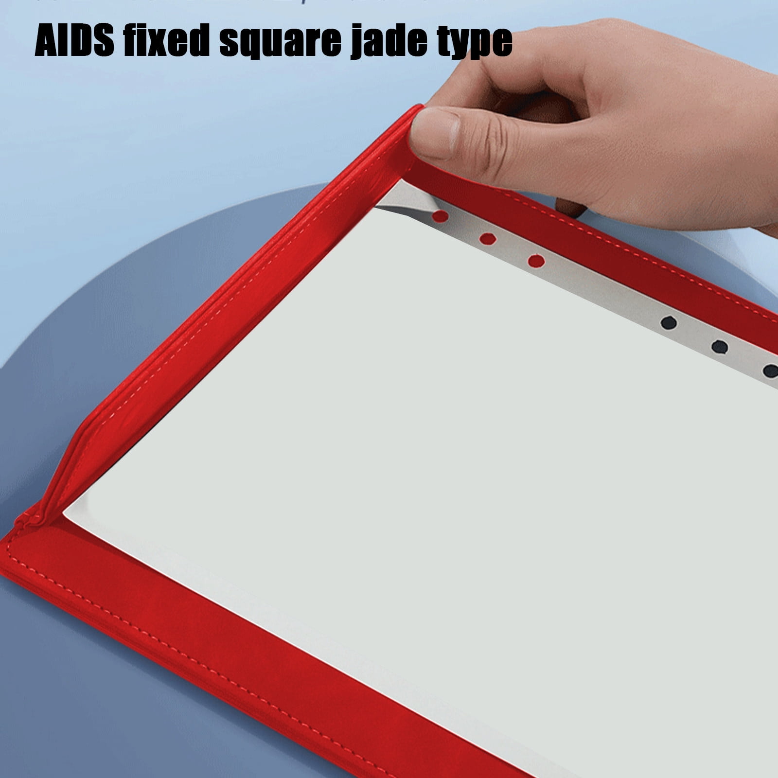 JilgTeok 5 Packs A4 Leather-Like Magnetic Clipboard Pad with Writing and Folder Clamp Document Organizer Writing Pad Business Card Holder for School Office Home