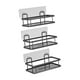 thumbnail image 3 of Estante organizador de ducha con ganchos, organizador de baño, soporte autoadhesivo para ducha, estantes de baño para cocina, dormitorio 3 niveles, 3 of 9