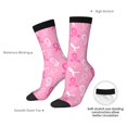 thumbnail image 4 of Vsdgher Breast Cancer Awareness (3) Crew Socks for Men & Women, Breathable Casual Athletic Ankle Socks, 4 of 6