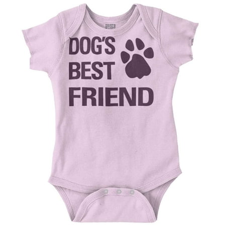 

Dogs Mans Best Friend Cute Newborn Baby Boy Girl Romper Brisco Brands