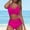 Hot Pink, variant on Babysbule Fashion Swimsuits for Women Fashion Women's Sleeveless Solid Bikini Set Swimsuit Push-Up Padded Swimwear Swimsuit Beachwear