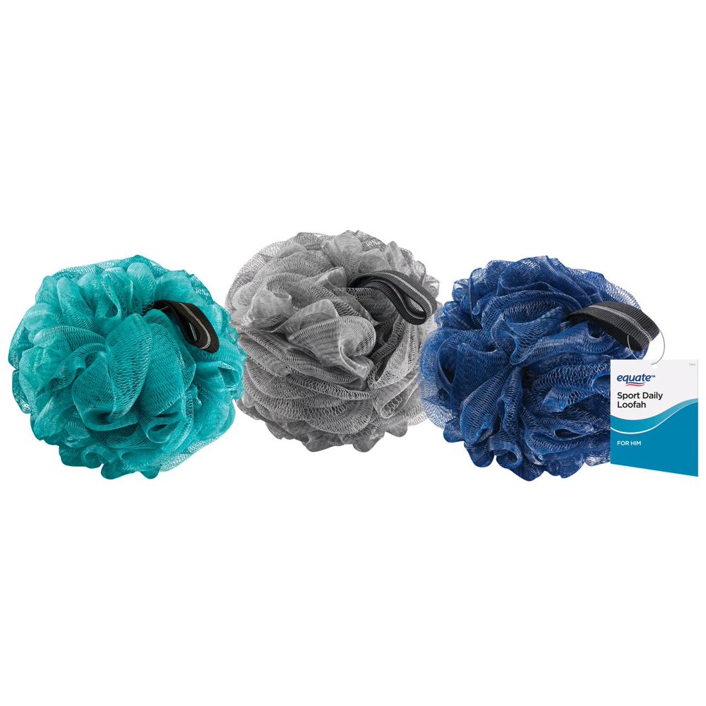 Equate Men's Body Sport Daily Bath Loofah, Cleansing, Color May Vary, 1 Count