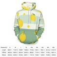 thumbnail image 2 of Lemons Striped Background Men's Women Vintage 3D Hooded Sweatshirt - All-Season Loose Fit Streetwear, 2 of 6