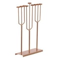thumbnail image 3 of Modern Metal Hanukkah Menorah 9 Branch Tea Light Candle Holders 22.75" W, 3 of 11