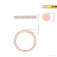 thumbnail image 6 of ANGARA Lab Grown Half Eternity Diamond Wedding Ring for Women in 14K Rose Gold (Size-2.4mm| Color-F-G| Clarity-VS) | April Birthstone, Anniversary, Jewelry Gift for Women | Lab-Grown Diamond Ring, 6 of 8