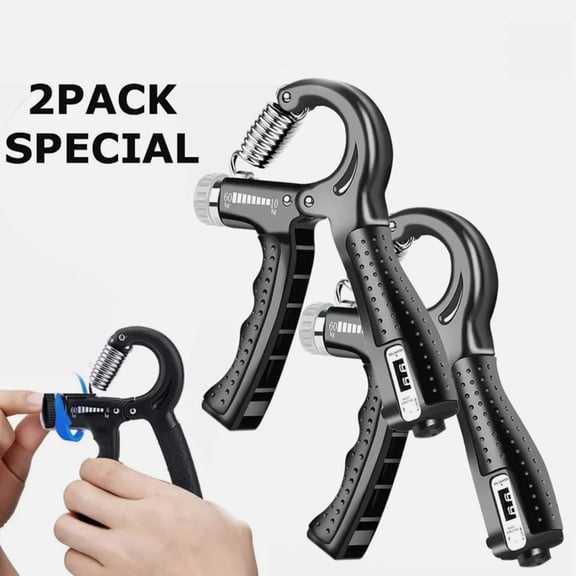 HAOLE Adjustable Hand Grip Strengthener 2 Pack, Forearm & Finger Exerciser, 22-132 lbs, Wrist Strength Trainer for Injury Recovery, Stress Relief