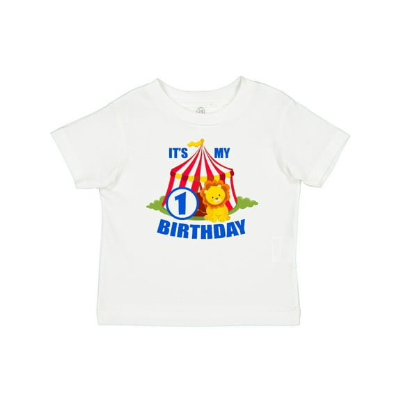 Inktastic Its My Birthday Circus Tent with Lion 1 Year Old Boys or Girls Baby T-Shirt