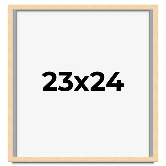 23x24 Frame Beige Real Wood Picture Frame Width 0.75 inches | Interior Frame Depth 0.5 inches |