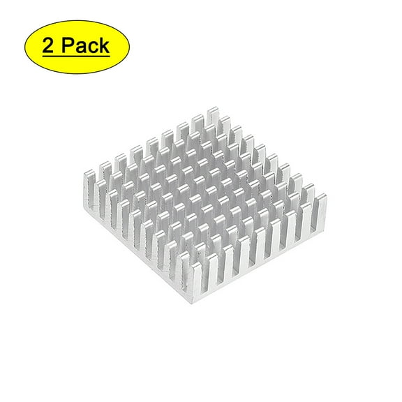 Electronic Radiators Heatsink for MOS GPU IC Chip Silver 35 x 35 x 10 mm 2pcs
