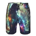 thumbnail image 3 of Balery Cosmic Cat In Window Traje de Baño Estilo Hawaiano para Hombre, Shorts de Secado Rápido con Bolsillos-Medium, 3 of 6