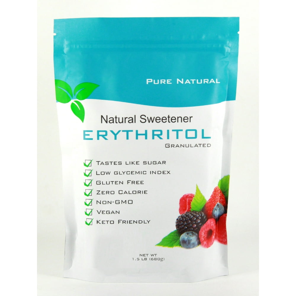 Pure Natural Erythritol Sweetener 1.5 lb. Sugar Substitute
