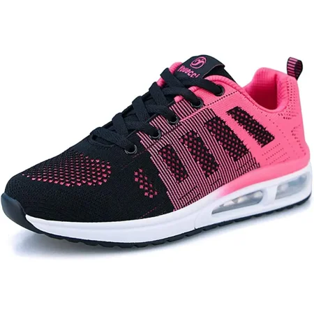 

Women‘s Leisure Air Cushion Sneakers Breathable Lace Up Low Top Knit Casual Shoes Women‘s Sport Shoes