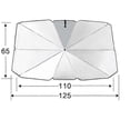 thumbnail image 2 of Car Sunshade Windshield Sun Shade, Titanium Silver Cloth Foldable Windshield Sun Shade Umbrella, 2 of 5