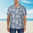 thumbnail image 4 of Goofa Cute Fat Cat Hawaiian Shirt for Men, Unisex Summer Beach Casual Short Sleeve Button Down Shirts,Aloha Tropical Floral print shirt-XX-Large, 4 of 9