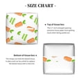 thumbnail image 4 of Lsque Vegan Fruit Carrot Printed Tissue Box Cover Holder, Facial Paper Organizer Dispenser,Square with Bottom Belt, PVC Leather Decorative Organizer, 4 of 6