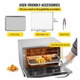 thumbnail image 5 of Convection Oven 66L/60Qt Countertop, 1800W Half-Size Electric Oven with 4 Racks, Front Glass Door, Timer & Temp Control, 120V ETL Listed for Baking & Commercial Use, 5 of 7
