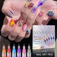 thumbnail image 3 of Fine Tips 3D Nail Art Mader Pens, 12 Colors 0.5MM Nail Polish Pens Nail Graffiti Dotting Pen Drawing Painting Liner for Home Salon DIY, 3 of 5