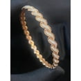thumbnail image 4 of Pave 2.10 Cts Round Brilliant Cut Natural Diamonds Twist Bangle In Hallmark 14K Rose Gold, 4 of 13