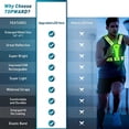thumbnail image 3 of LED Reflective Vest Safety Gear, Light Up Vest for Night Walking Cycling, High Visibility Running Vest with Reflective Strips, 3 of 5