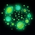 thumbnail image 2 of Fridja 100 Pcs Glowing Stars and Planets Luminous Solar System Wall Stickers Luminous Stars Wall Stickers Glow in The Dark Decals Planets Star Wall Decals for Kids Bedroom Living Room Ceiling Decor, 2 of 10