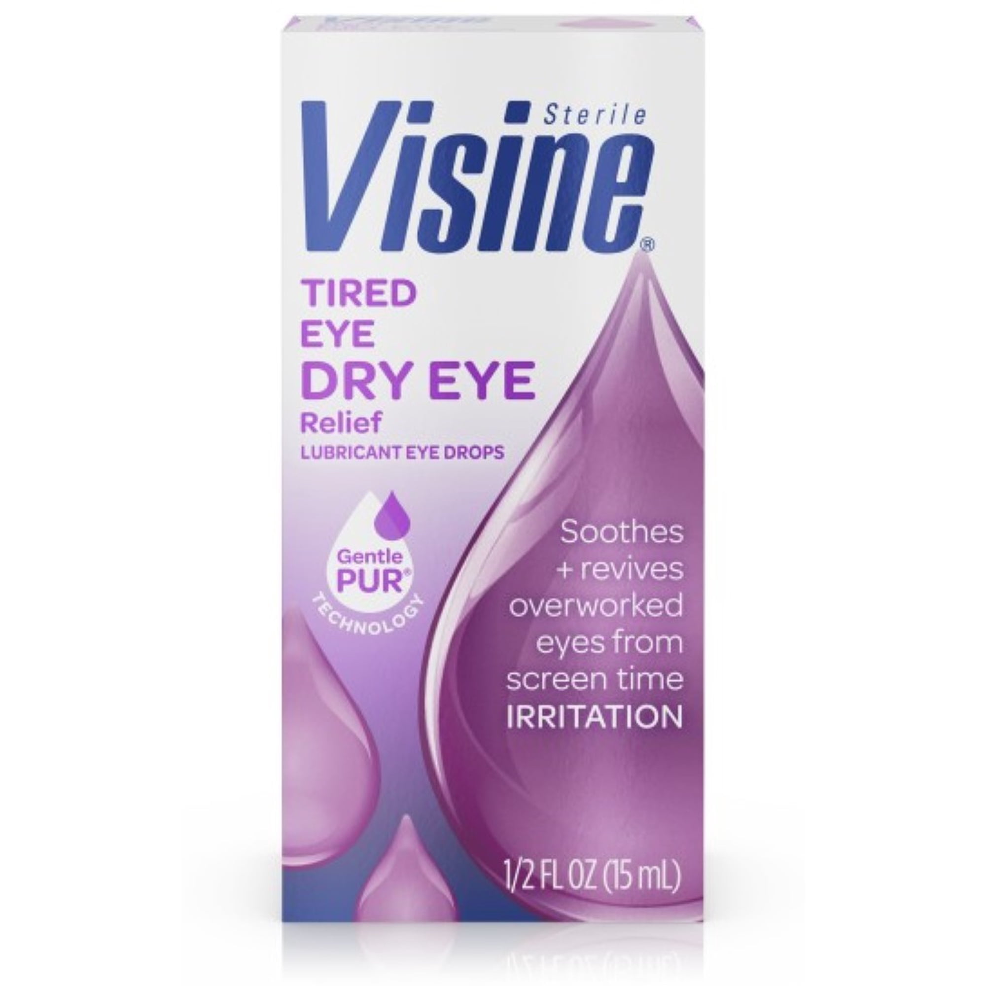 Visine Tired Eye Relief Eye Drops 0.50 oz (Pack of 2)