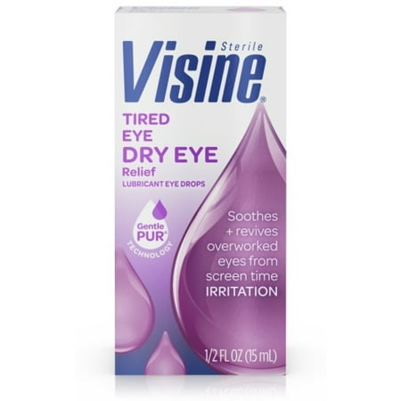 Visine Tired Eye Relief Eye Drops 0.50 oz (Pack of 2)