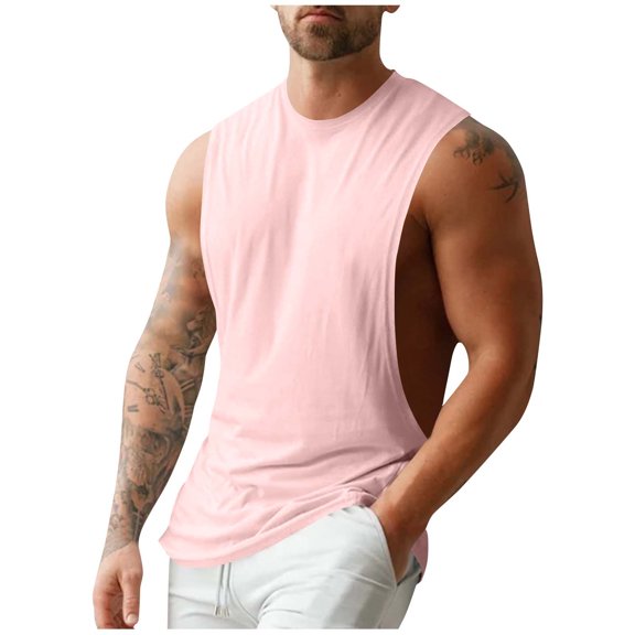 Gamivast Muscle Tank Tops Men Sleeveless Gym Workout Shirts Casual Athletic Tees Deep Armhole Bodybuilding Activewear Lightweight Comfortable Summer Fitness