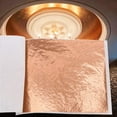 thumbnail image 3 of rose gold leaf sheets, 100 pc rose gold gilding foil for art nail decoration, painting, ceiling, arts crafts, furniture, accessories, 3 of 6