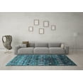 thumbnail image 3 of Ahgly Company Indoor Rectangle Oriental Light Blue Industrial Area Rugs, 8' x 10', 3 of 4